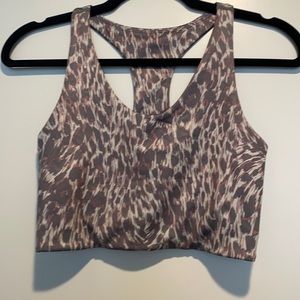 Z By Zella Longline Leopard Sports Bra size small